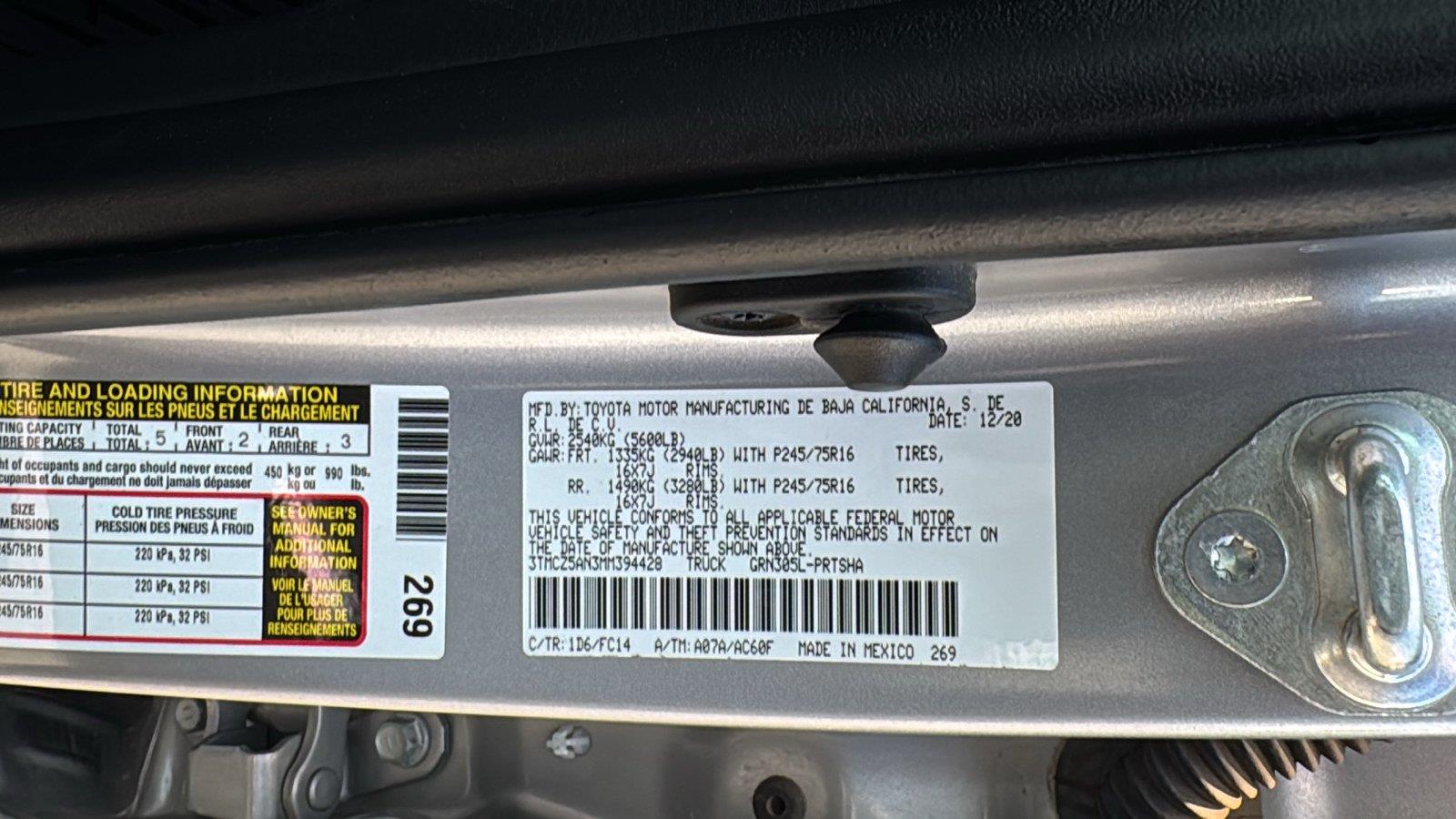 Used 2021 Toyota Tacoma Truck