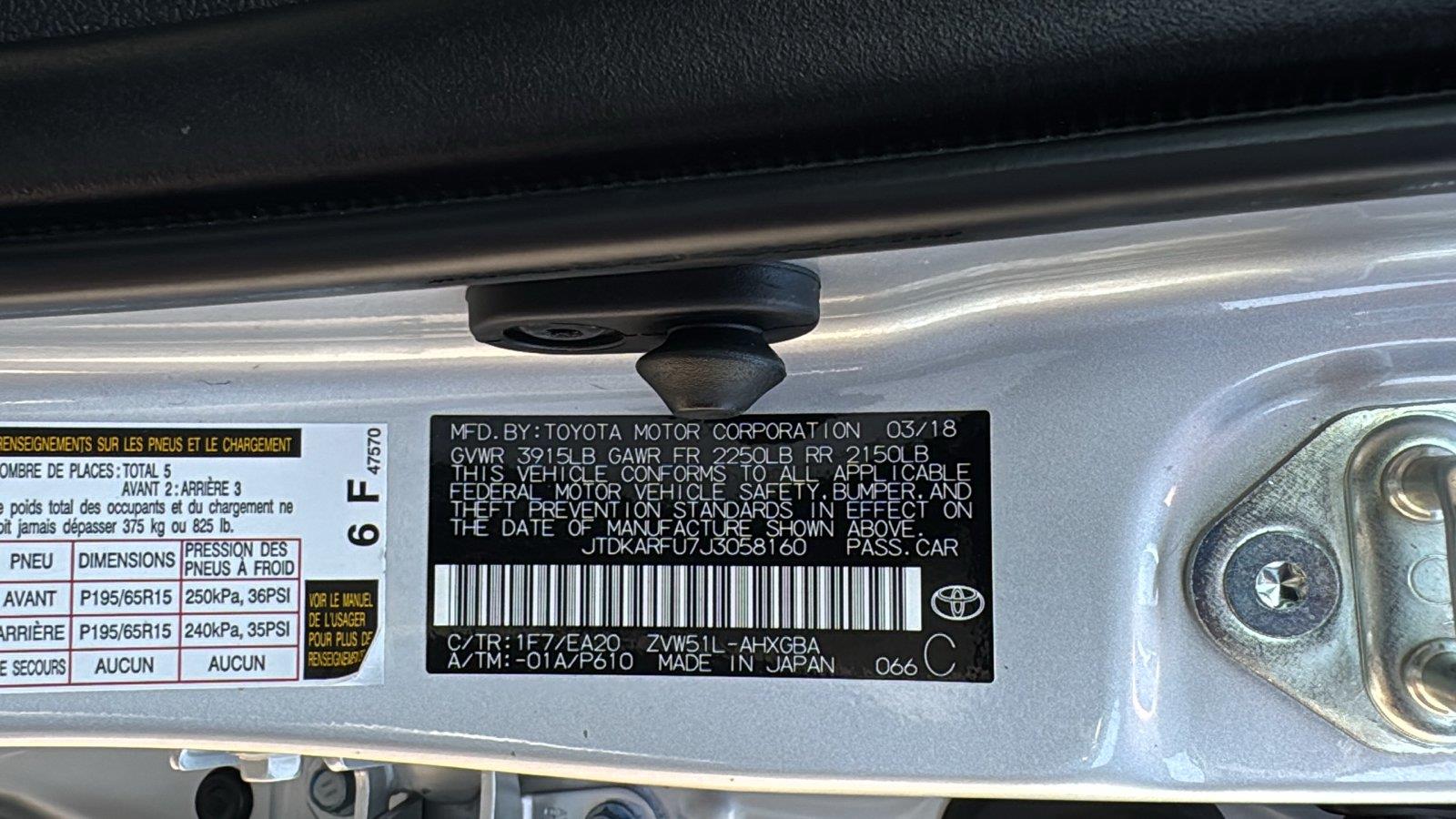 Used 2018 Toyota Prius Hatchback