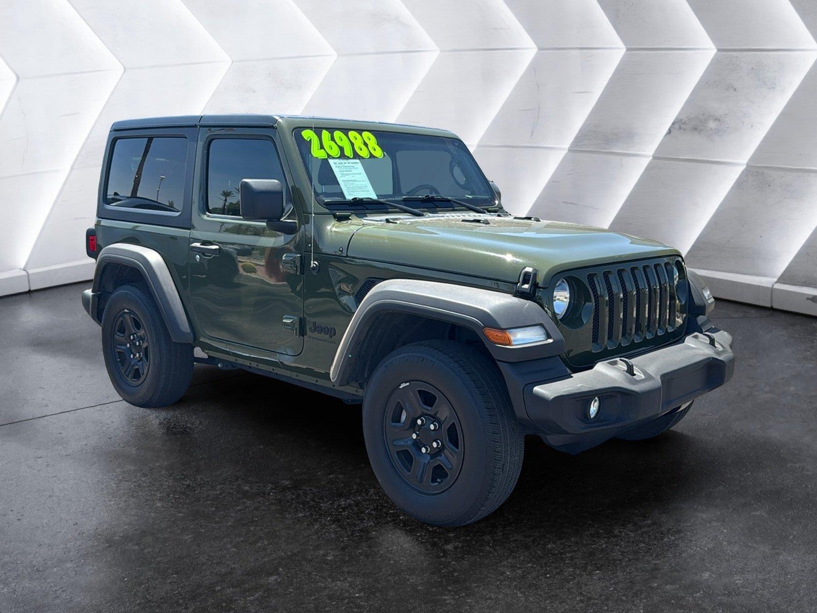 Sarge Green Clearcoat 2023 Jeep Wrangler SUV / Crossover Four-Wheel Drive 8-Speed Automatic