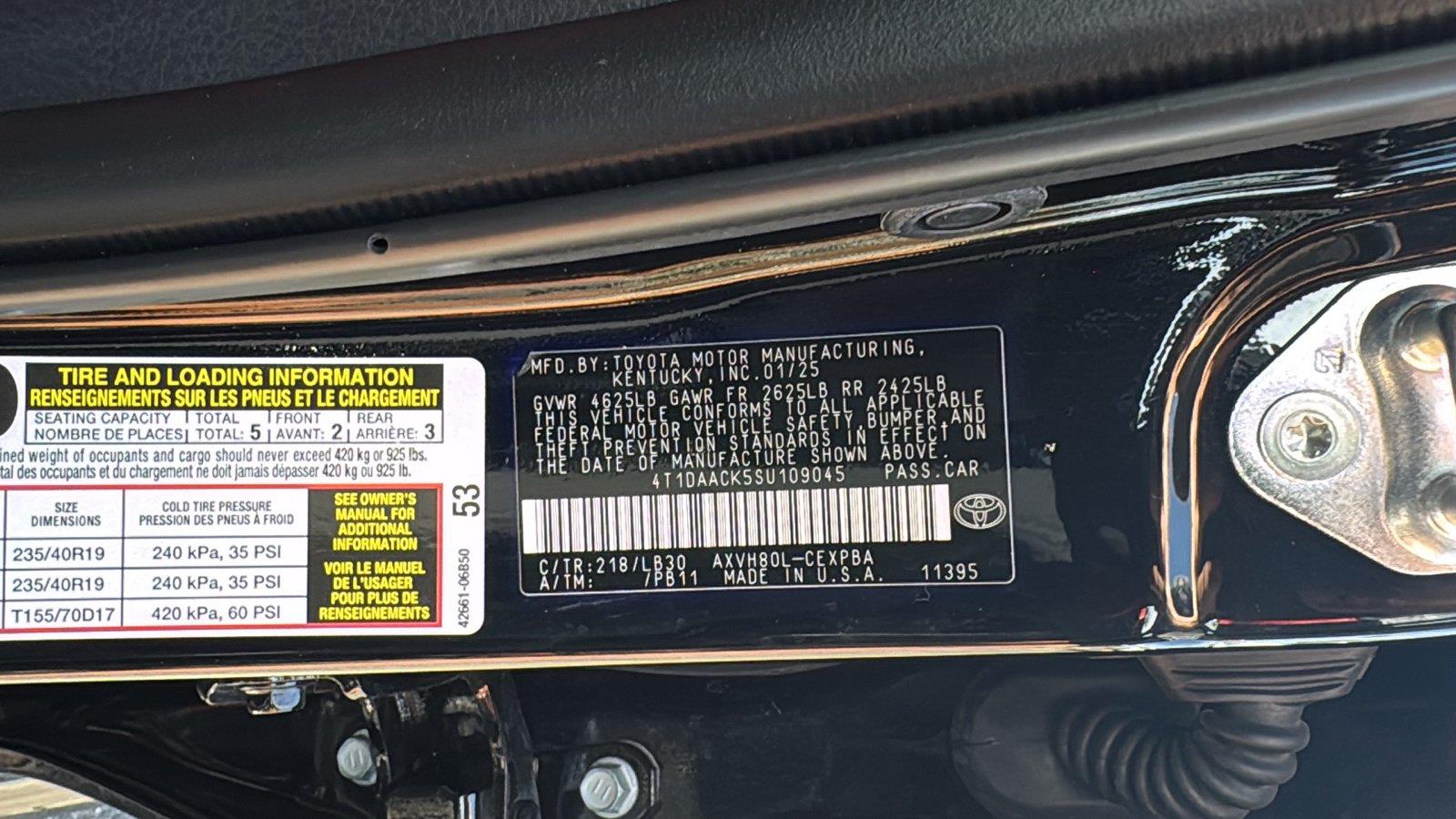 Used 2025 Toyota Camry Sedan