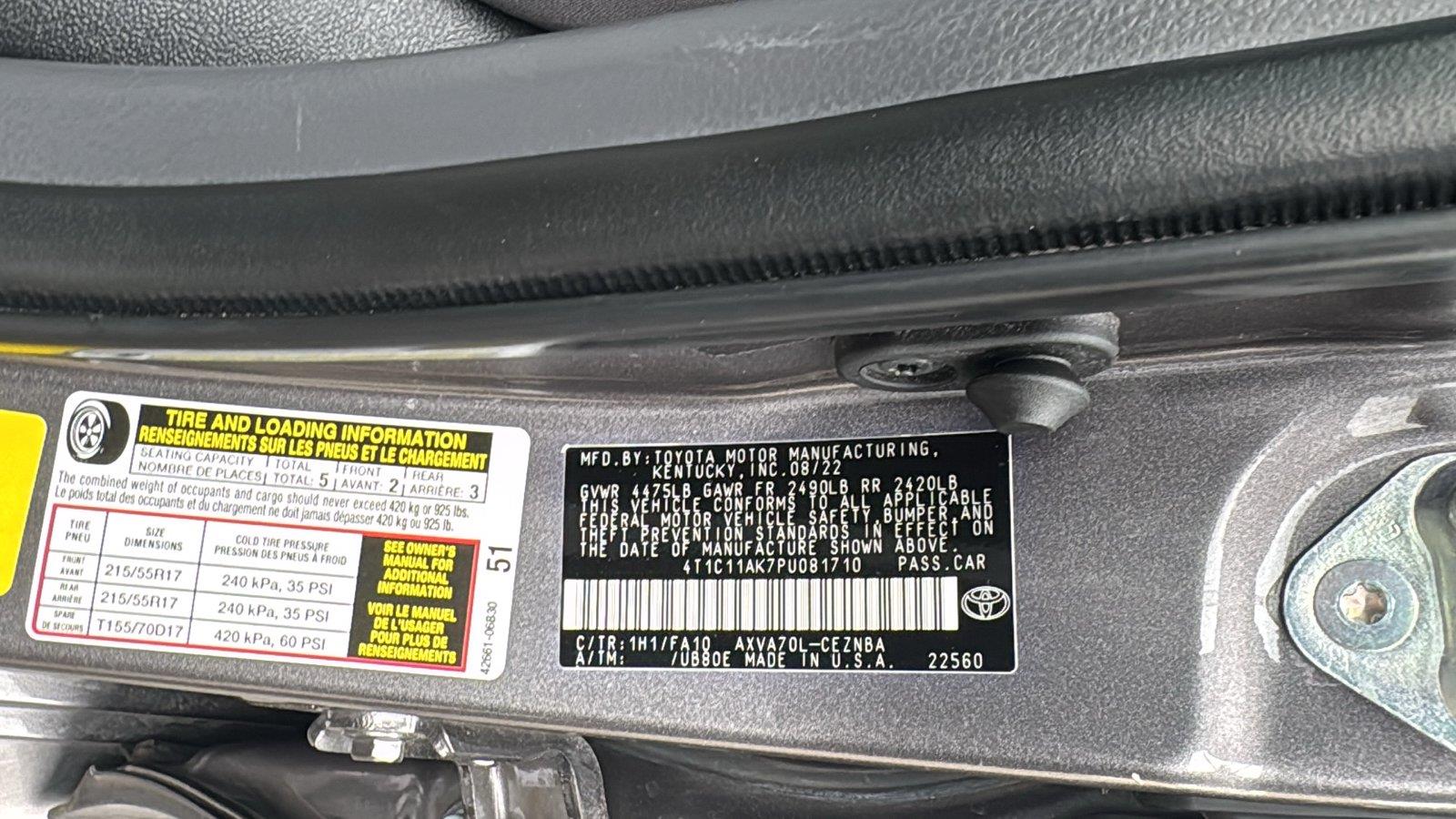 Used 2023 Toyota Camry Sedan