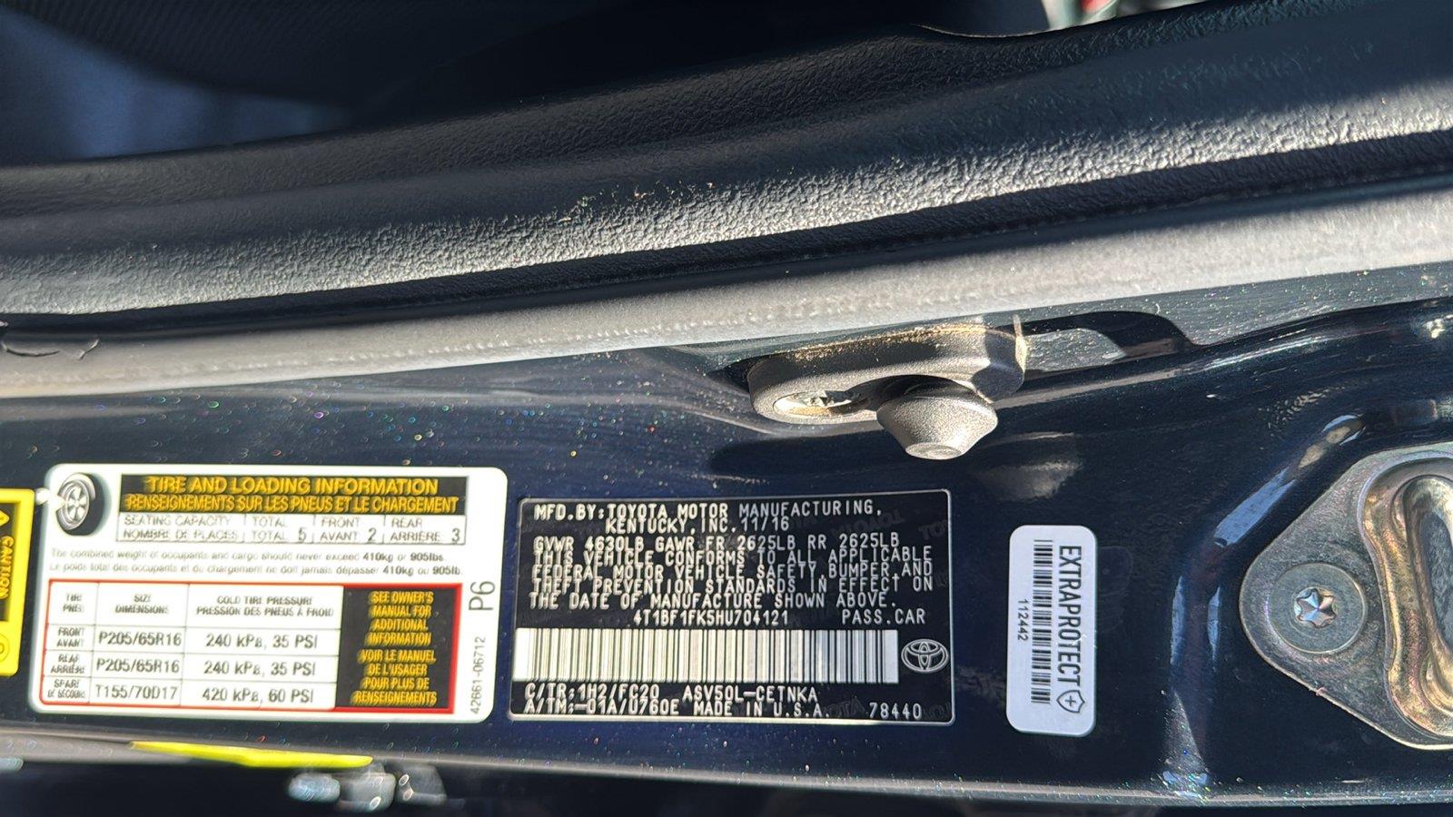 Used 2017 Toyota Camry Sedan