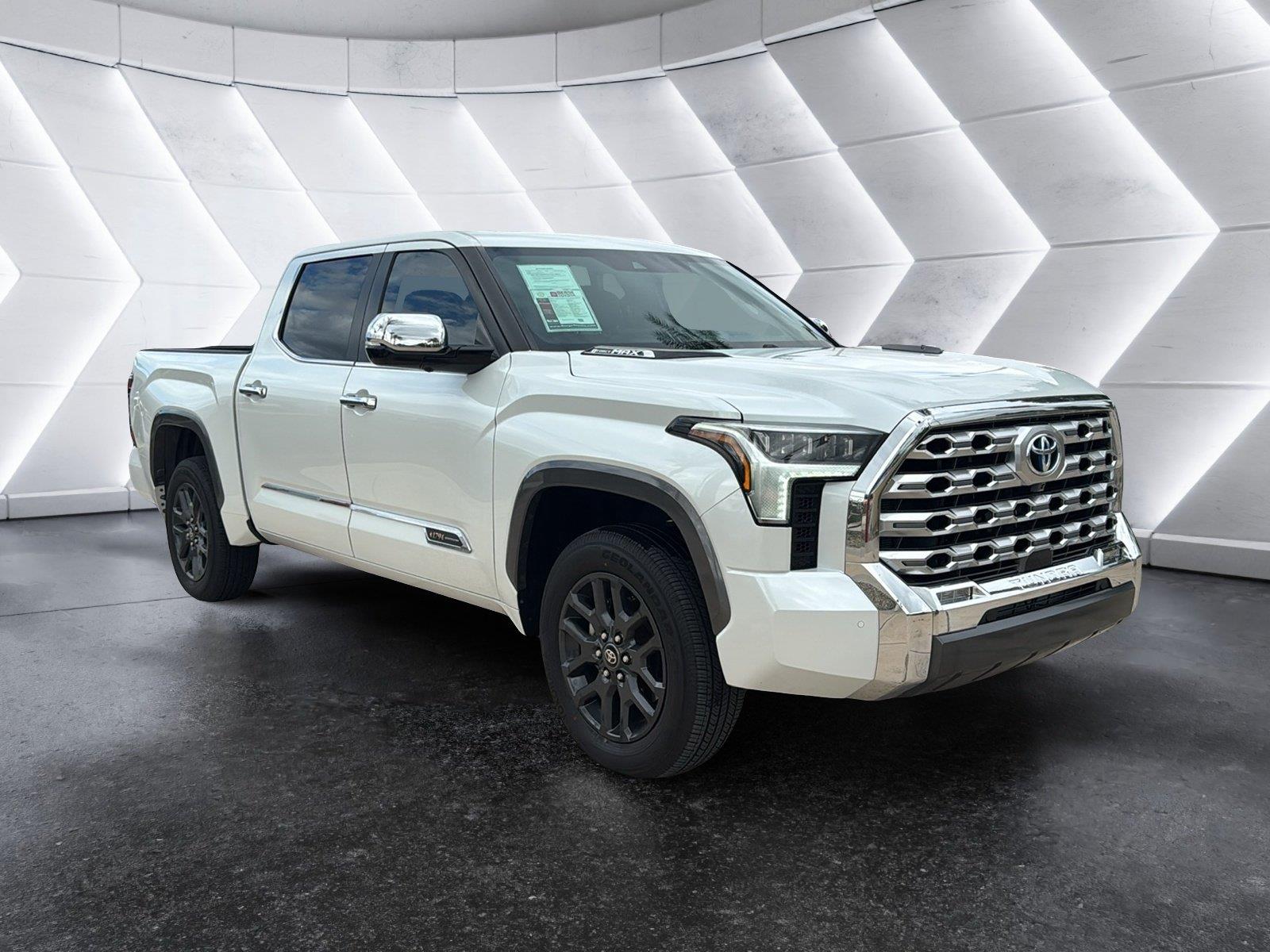 White (Wind Chill Pearl) 2024 Toyota Tundra Hybrid Pickup Truck Four-Wheel Drive Automatic