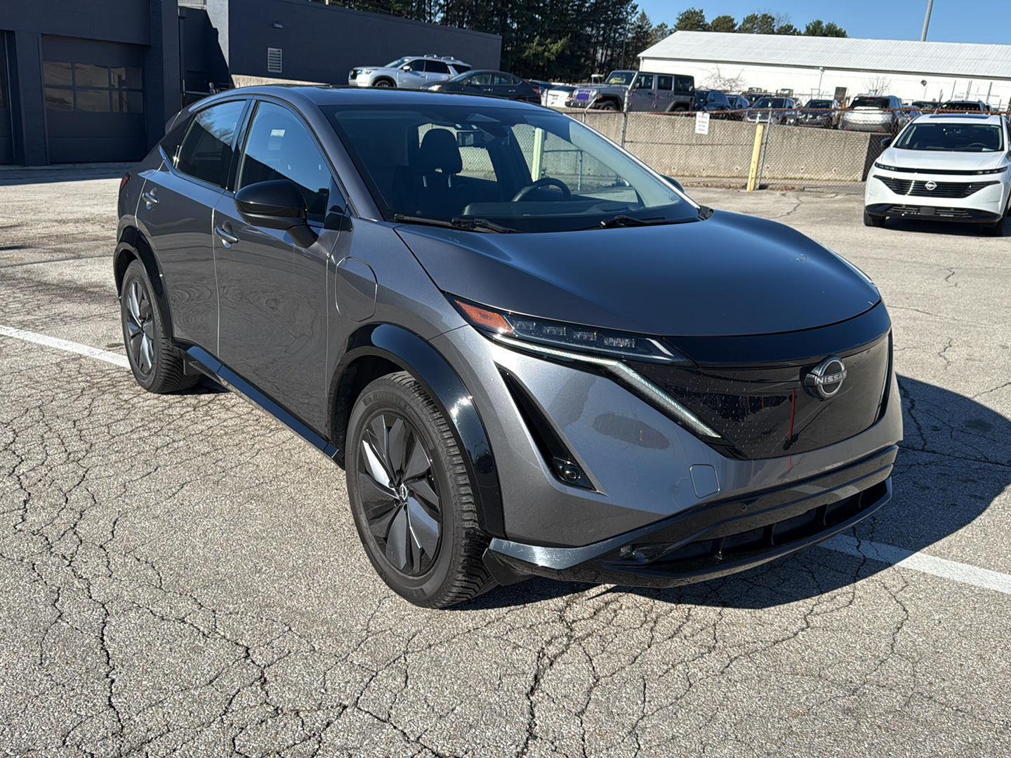 Gray (Gun Metallic) 2023 Nissan Ariya Evolve+ e-4ORCE SUV / Crossover All-Wheel Drive Automatic