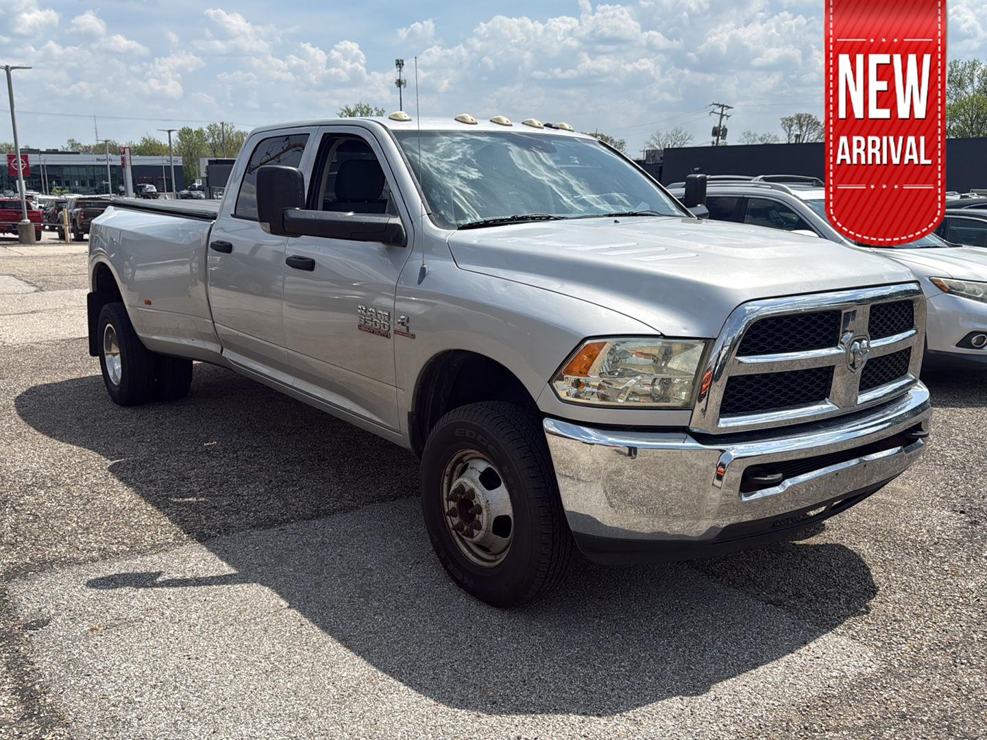 Bright Silver Metallic 2013 RAM 3500 Tradesman Crew Cab LB DRW 4WD Pickup Truck Four-Wheel Drive 6-Speed Automatic
