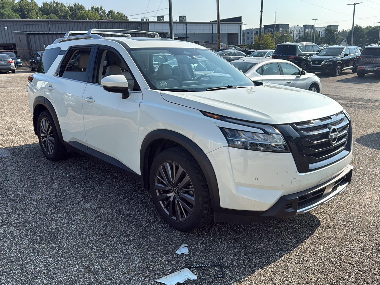 Pearl White Tricoat 2023 Nissan Pathfinder SUV / Crossover All-Wheel Drive Automatic