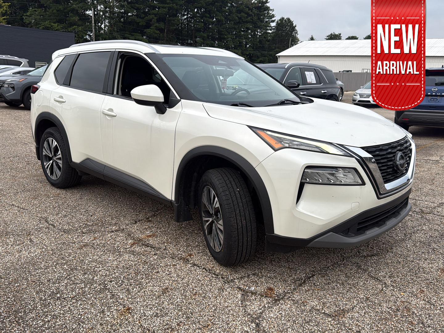 Pearl White Tricoat 2023 Nissan Rogue SUV / Crossover All-Wheel Drive Continuously Variable Transmission