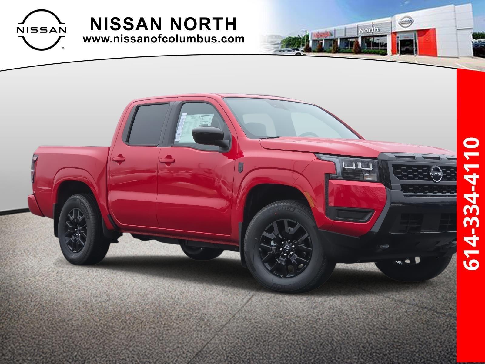 Red Alert 2026 Nissan Frontier SV Crew Cab 4WD Pickup Truck Four-Wheel Drive Automatic