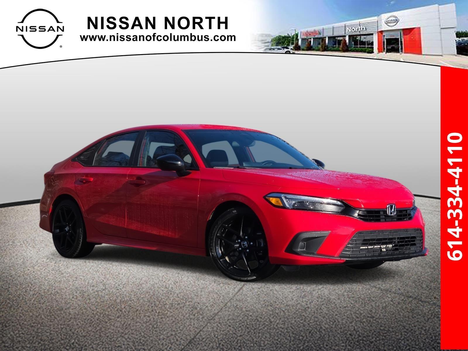 Rallye Red 2024 Honda Civic Sport FWD Sedan Front-Wheel Drive Continuously Variable Transmission