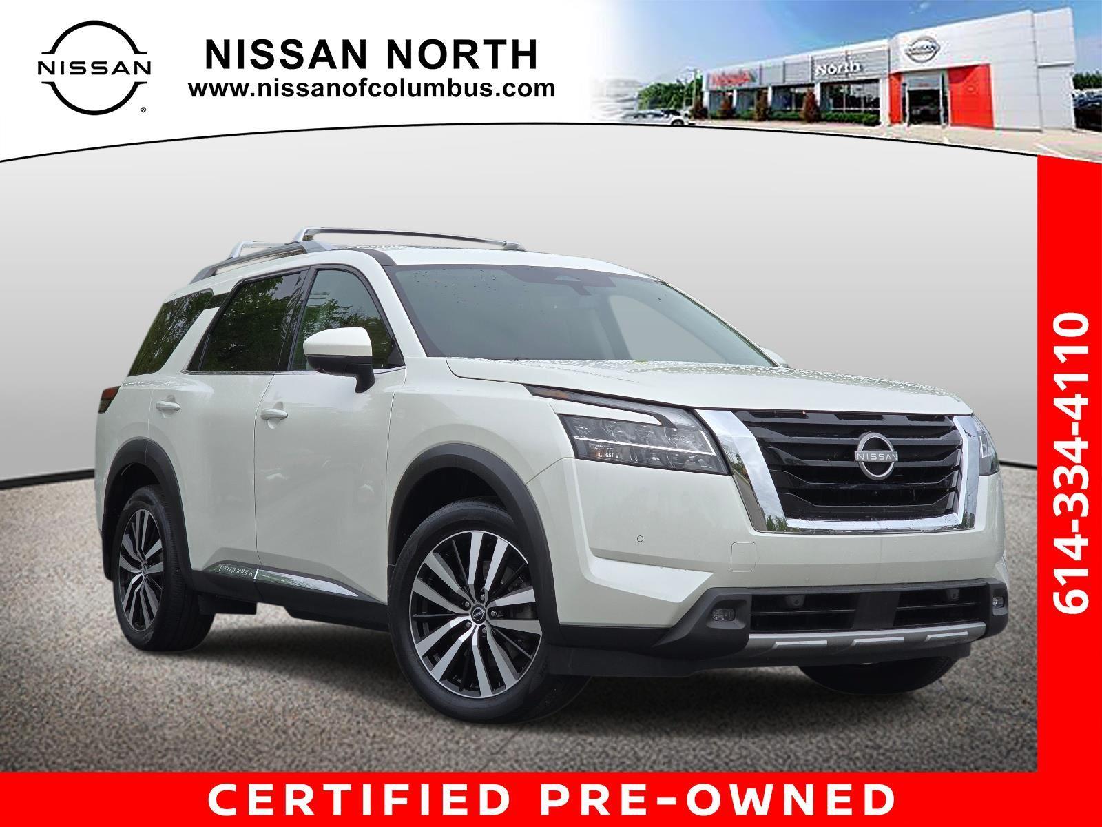 Pearl White Tricoat 2023 Nissan Pathfinder SUV / Crossover All-Wheel Drive Automatic
