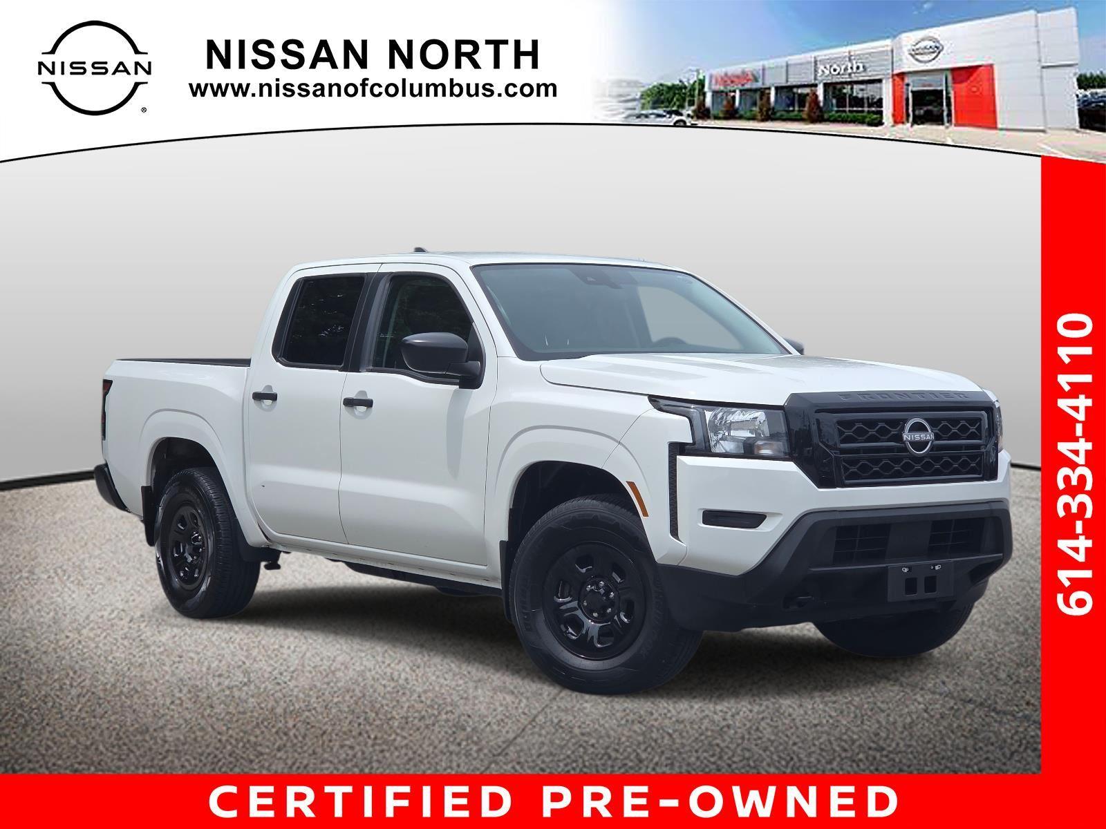 Glacier White 2023 Nissan Frontier Pickup Truck Four-Wheel Drive Automatic