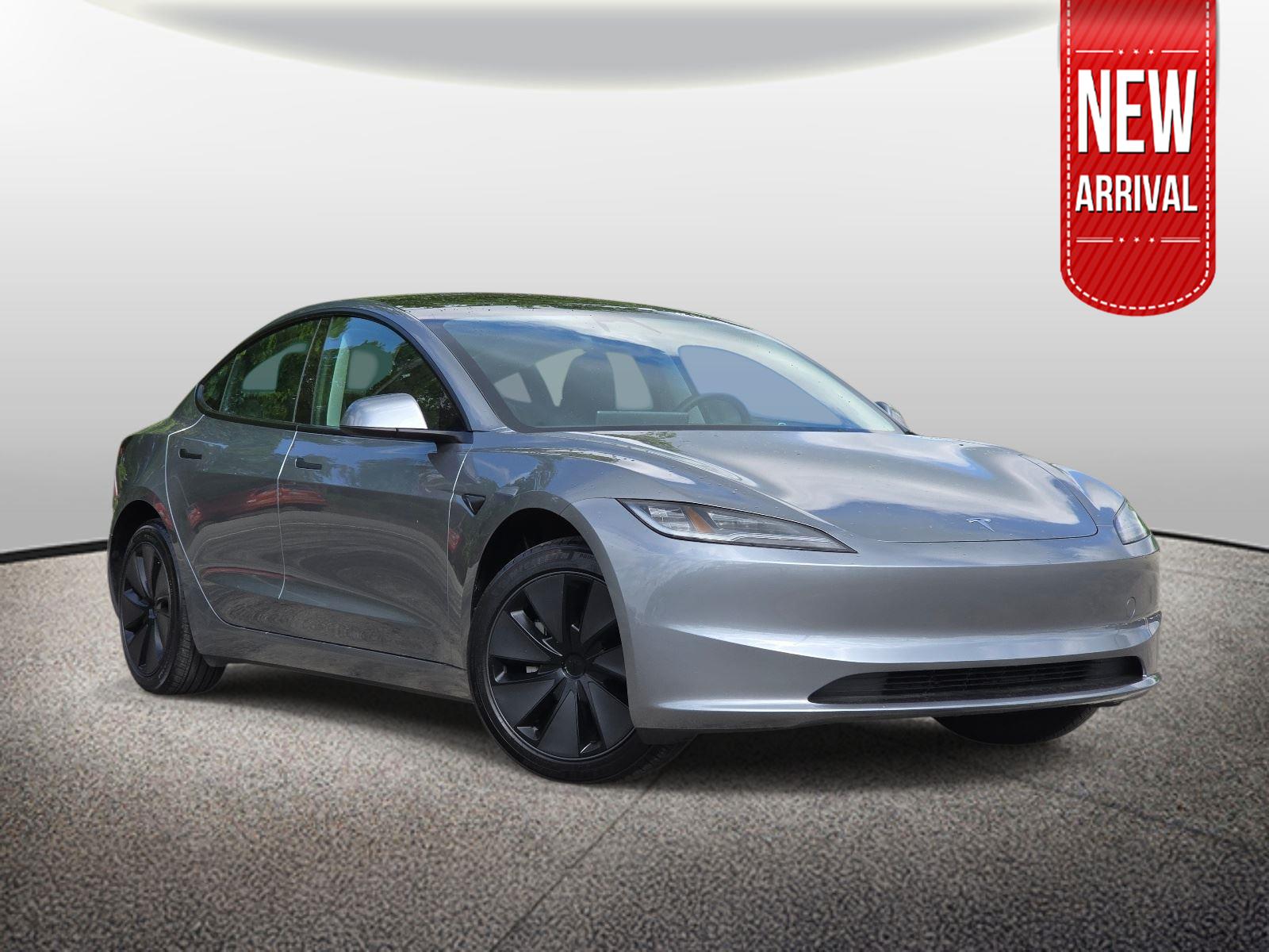 Gray (Stealth Grey) 2025 Tesla Model 3 Long Range RWD Sedan Rear-Wheel Drive Automatic