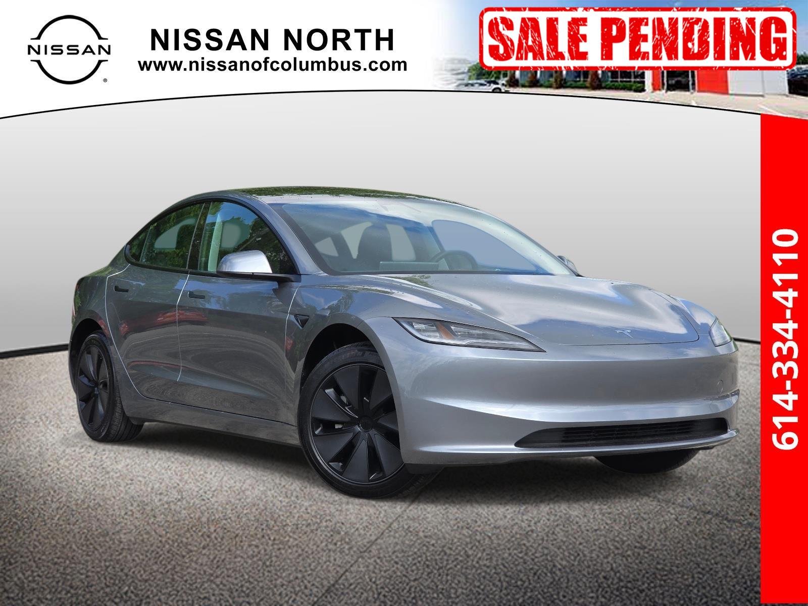 Gray (Stealth Grey) 2025 Tesla Model 3 Long Range RWD Sedan Rear-Wheel Drive Automatic