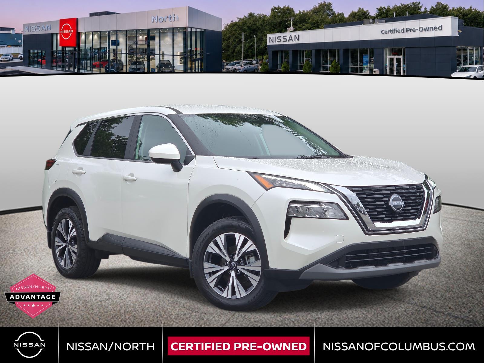 Pearl White Tricoat 2023 Nissan Rogue SUV / Crossover All-Wheel Drive Continuously Variable Transmission