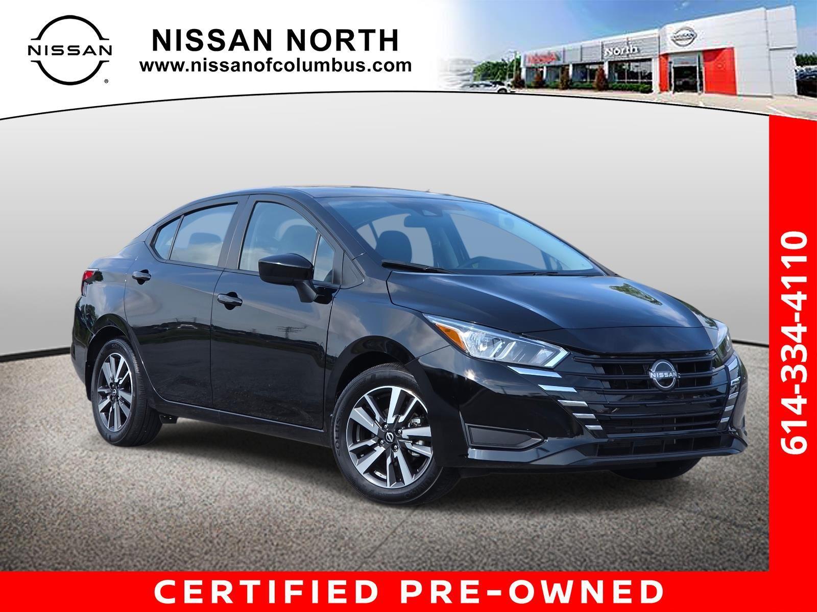 Super Black 2024 Nissan Versa Sedan Front-Wheel Drive Continuously Variable Transmission