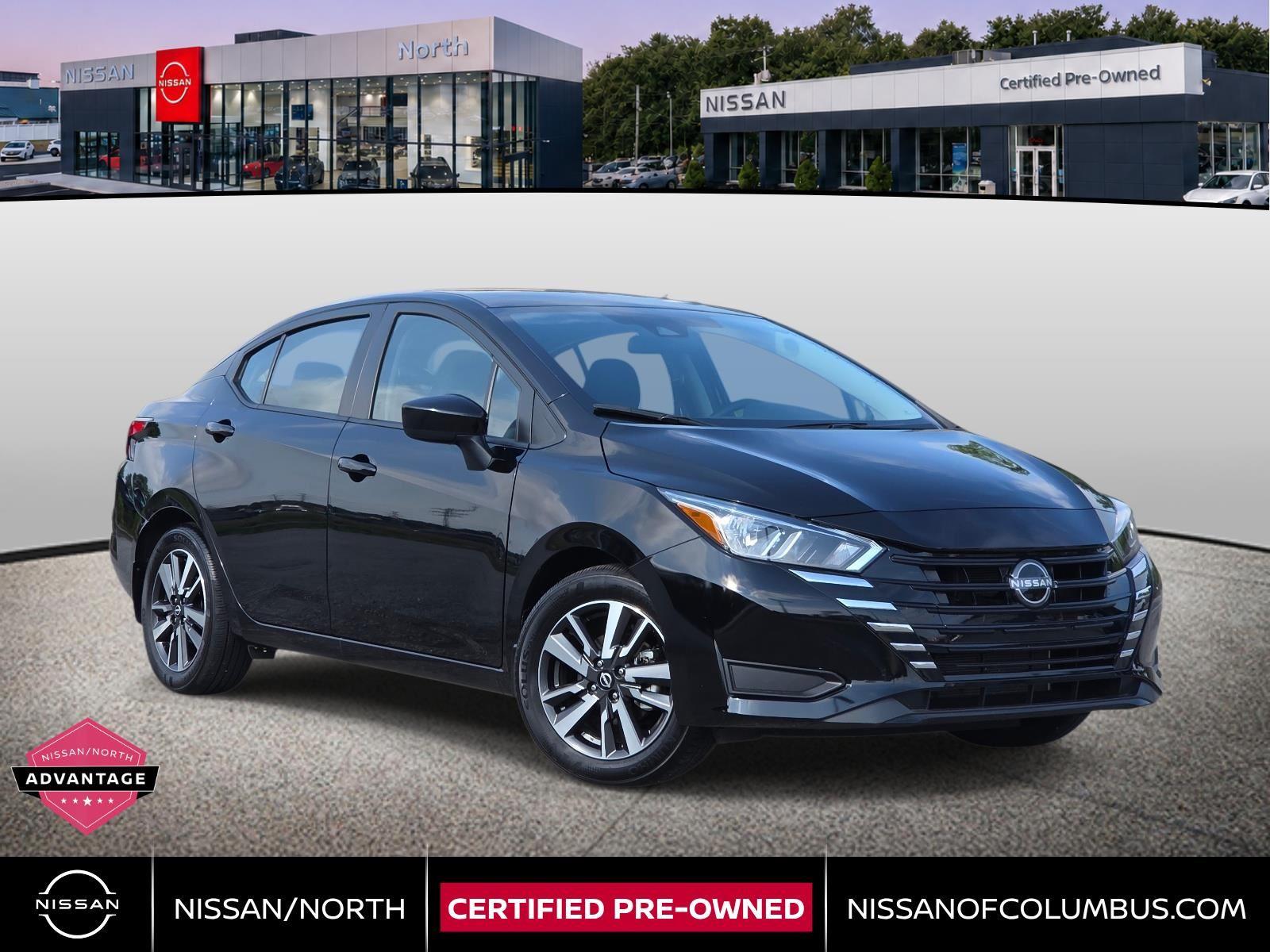 Super Black 2024 Nissan Versa Sedan Front-Wheel Drive Continuously Variable Transmission