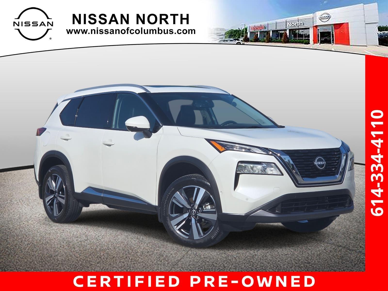 Pearl White Tricoat 2023 Nissan Rogue SUV / Crossover All-Wheel Drive Continuously Variable Transmission