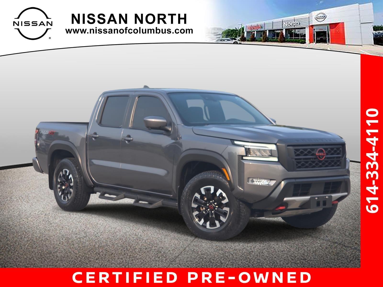 Gray (Gun Metallic) 2023 Nissan Frontier Pickup Truck Four-Wheel Drive Automatic