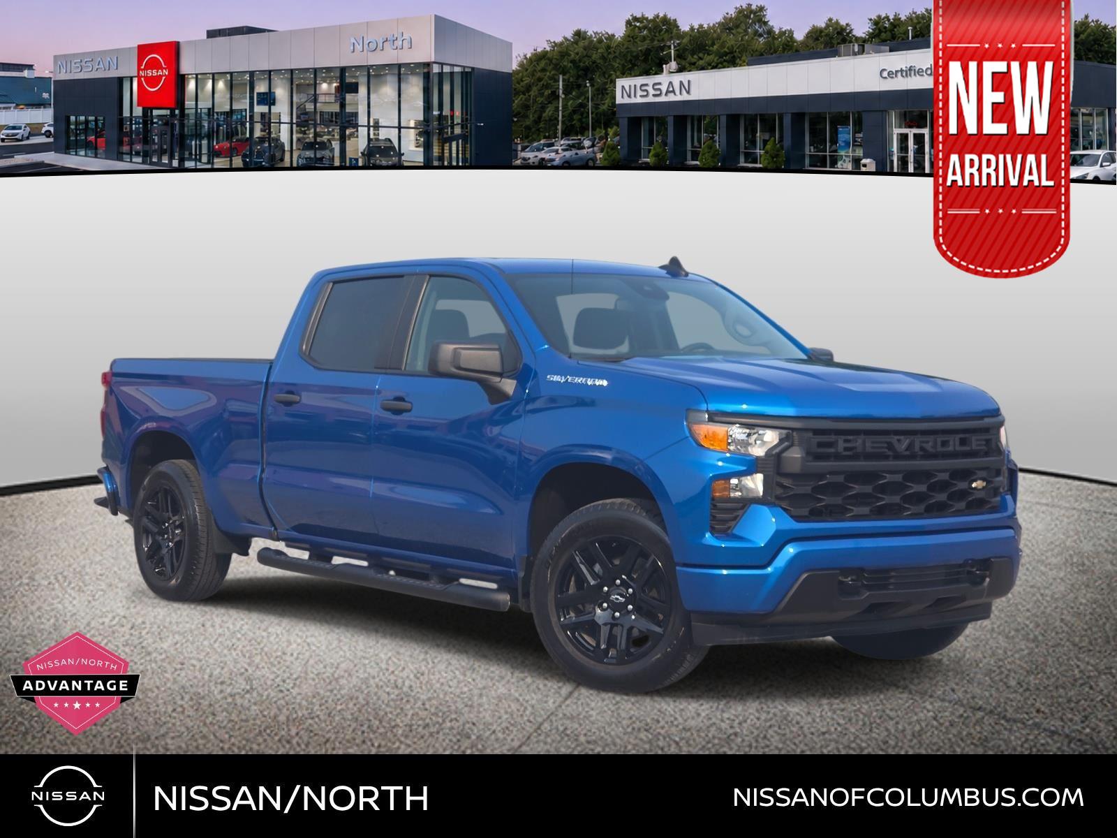 Glacier Blue Metallic 2024 Chevrolet Silverado 1500 Pickup Truck Four-Wheel Drive 8-Speed Automatic