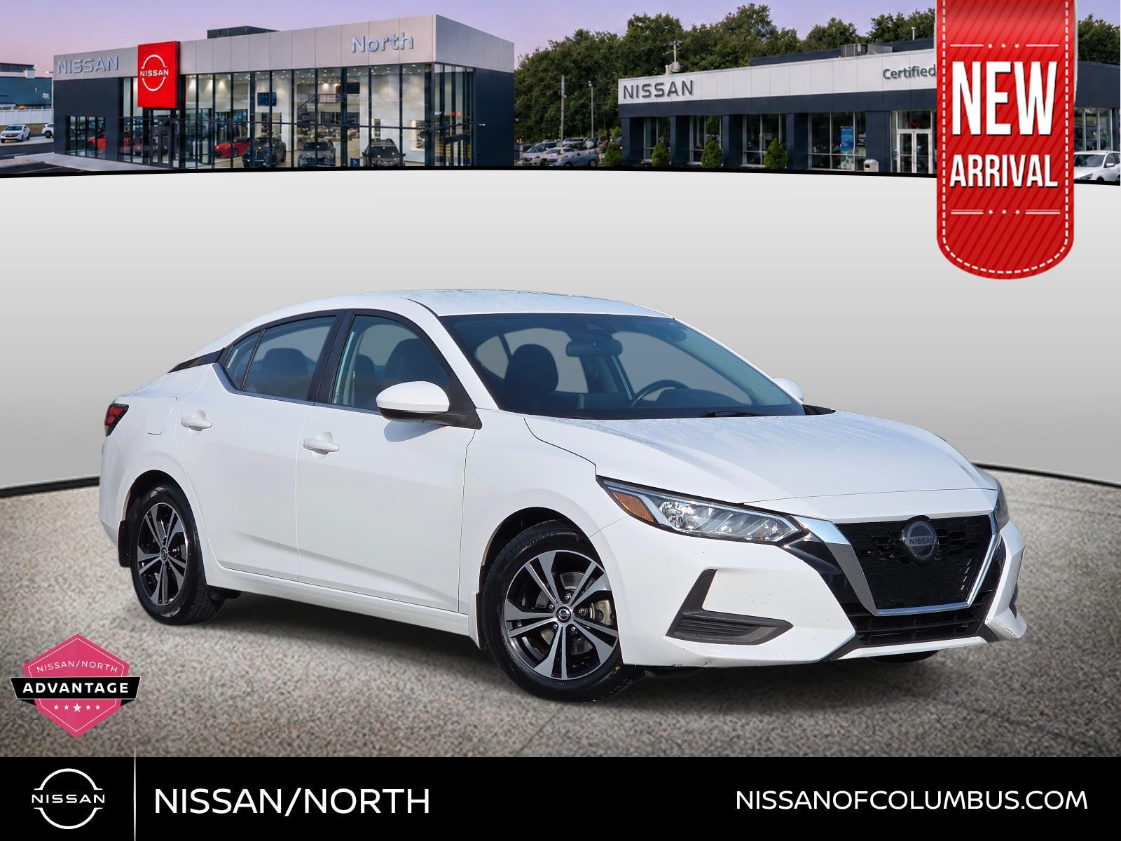 White (Fresh Powder) 2021 Nissan Sentra Sedan Front-Wheel Drive Continuously Variable Transmission