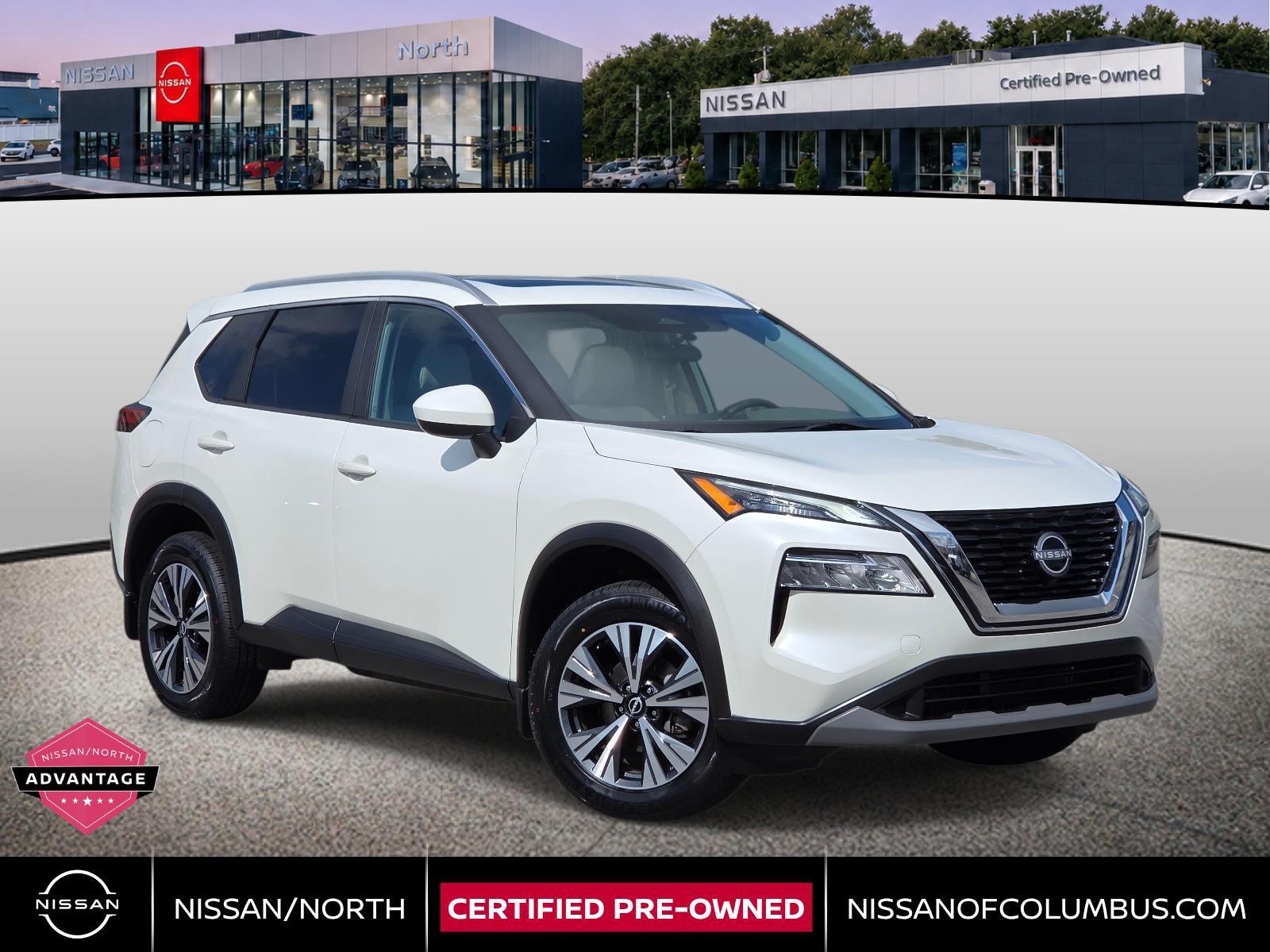 Pearl White Tricoat 2023 Nissan Rogue SUV / Crossover All-Wheel Drive Continuously Variable Transmission