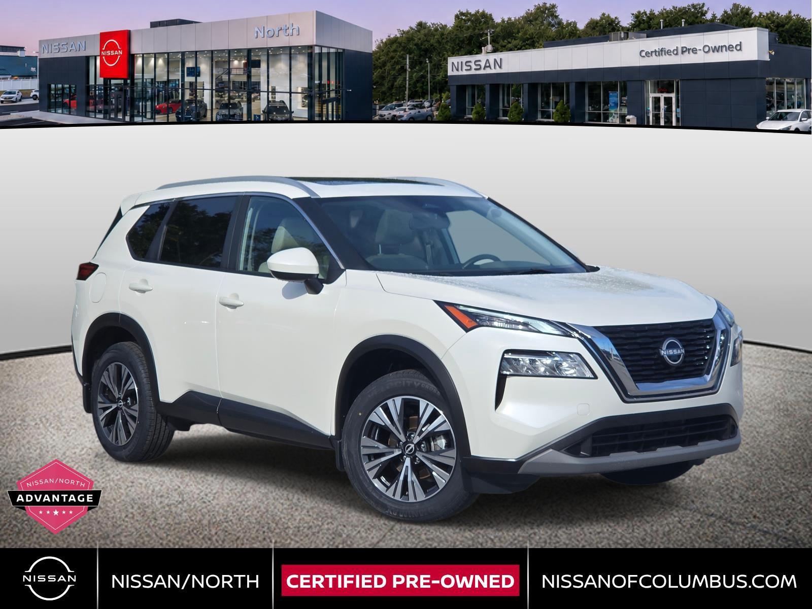 Pearl White Tricoat 2023 Nissan Rogue SUV / Crossover All-Wheel Drive Continuously Variable Transmission