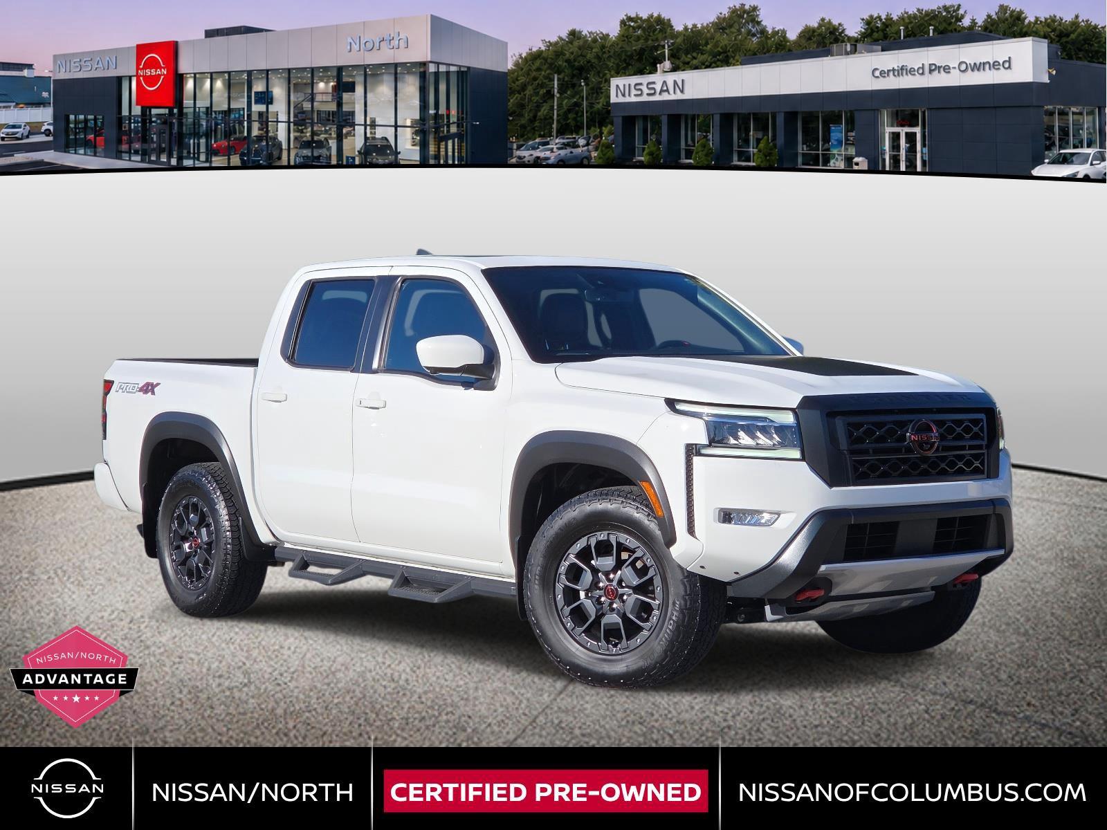 Glacier White 2024 Nissan Frontier Pickup Truck Four-Wheel Drive Automatic