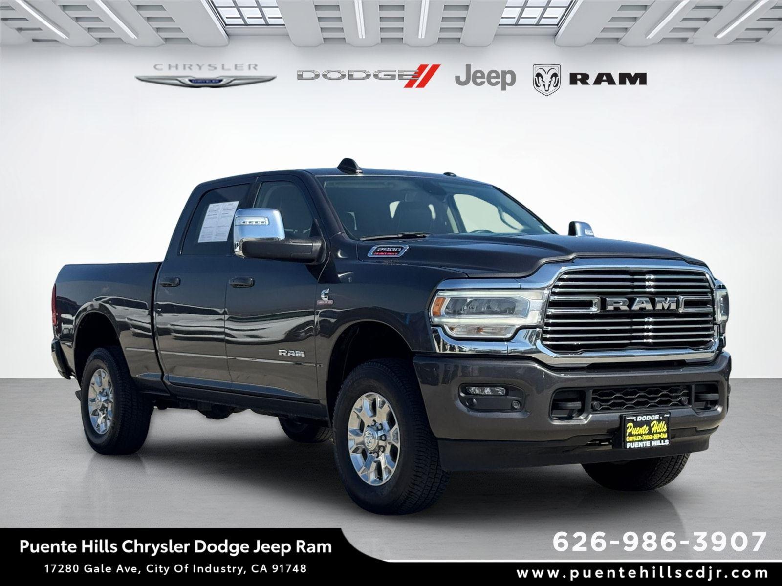 Gray (Granite Crystal Metallic Clearcoat) 2024 RAM 2500 Laramie Crew Cab 4WD Pickup Truck Four-Wheel Drive 6-Speed Automatic
