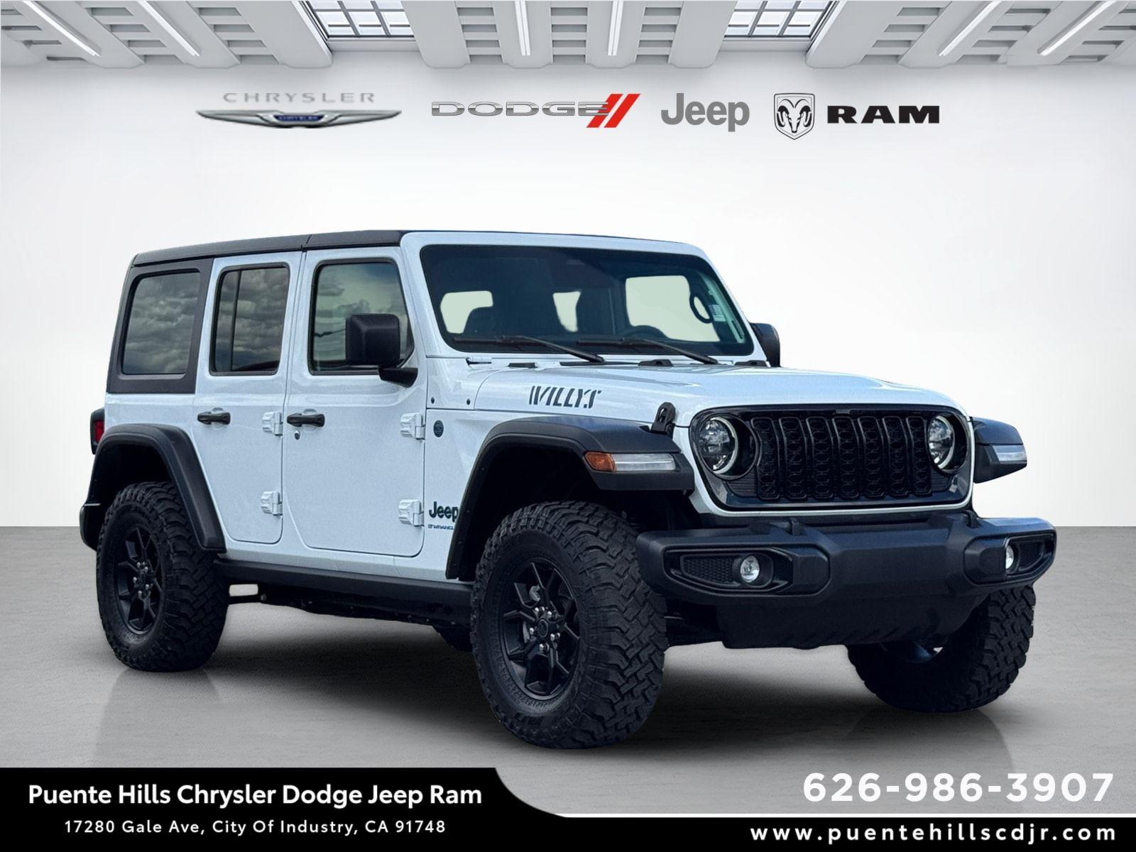 Bright White Clearcoat 2025 Jeep Wrangler 4xe Willys 4WD SUV / Crossover Four-Wheel Drive 8-Speed Automatic