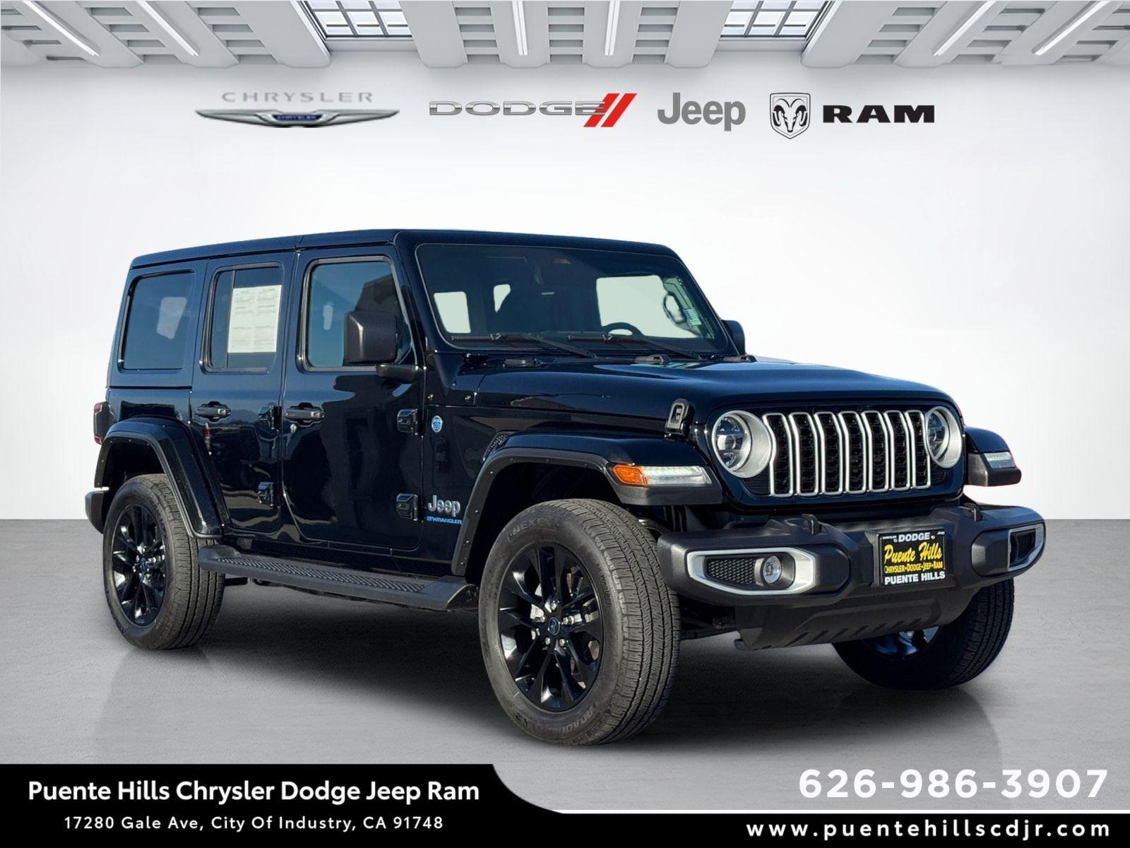 Black Clearcoat 2025 Jeep Wrangler 4xe Sahara 4WD SUV / Crossover Four-Wheel Drive 8-Speed Automatic