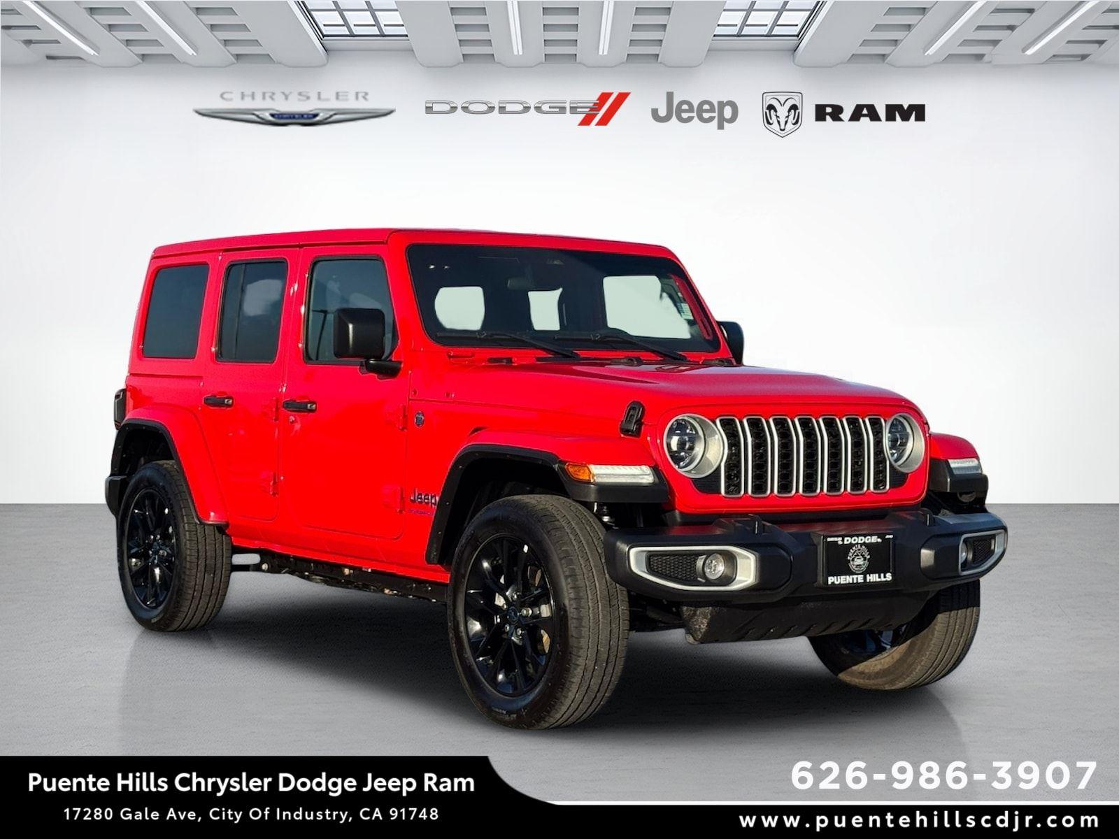 Firecracker Red Clearcoat 2025 Jeep Wrangler 4xe Sahara 4WD SUV / Crossover Four-Wheel Drive 8-Speed Automatic