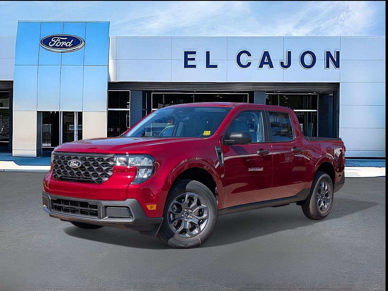 Red 2025 Ford Maverick XLT SuperCrew AWD Pickup Truck All-Wheel Drive Continuously Variable Transmission