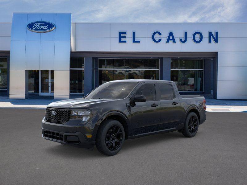 Black 2025 Ford Maverick XLT SuperCrew AWD Pickup Truck All-Wheel Drive Continuously Variable Transmission