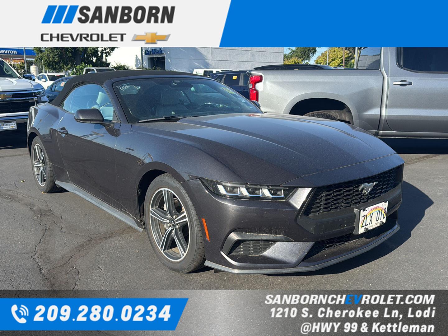 Dark Matter Gray 2024 Ford Mustang EcoBoost Premium Convertible RWD Convertible Rear-Wheel Drive