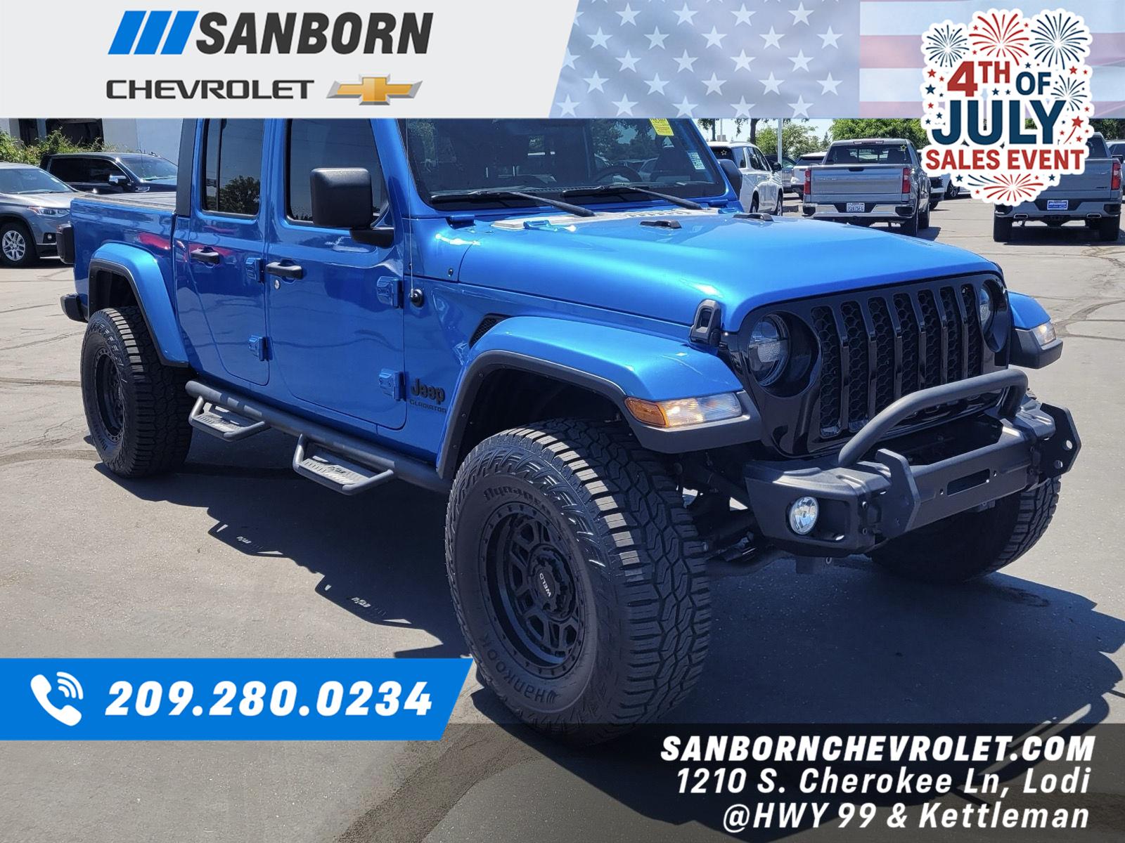 Hydro Blue Pearlcoat 2021 Jeep Gladiator Pickup Truck Four-Wheel Drive 8-Speed Automatic