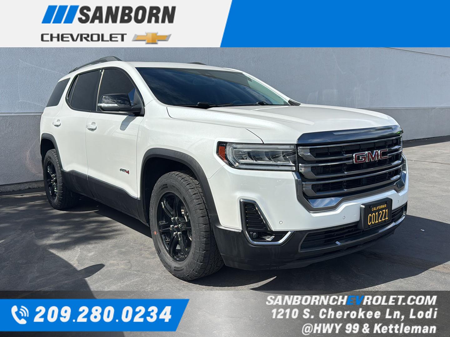 White Frost Tricoat 2021 GMC Acadia SUV / Crossover Four-Wheel Drive 9-Speed Automatic