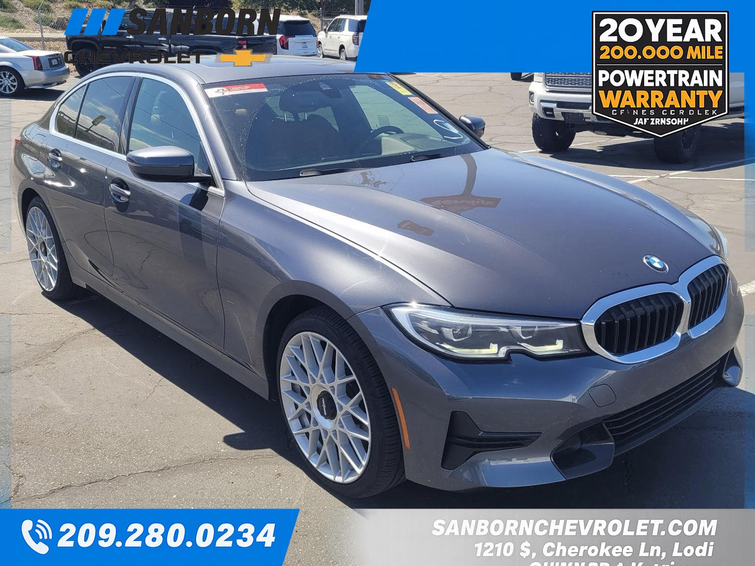 Gray (Mineral Grey Metallic) 2022 BMW 3 Series Sedan Rear-Wheel Drive Automatic