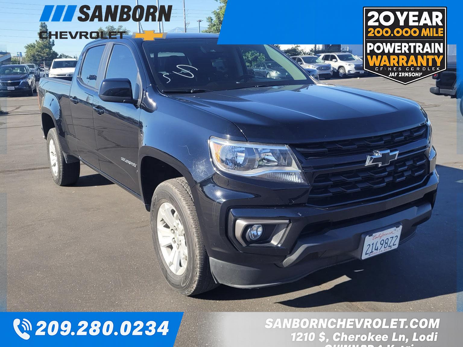 Black 2021 Chevrolet Colorado Pickup Truck 4X2 8-Speed Automatic