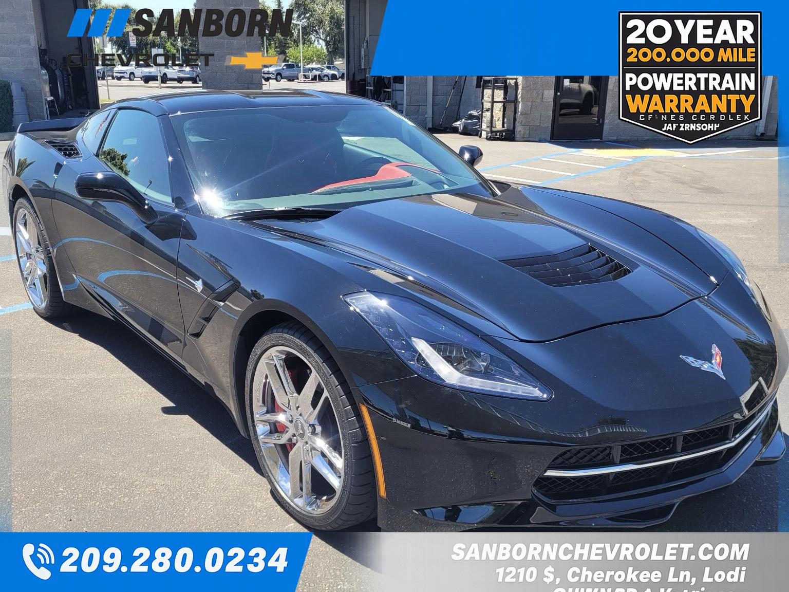 Black 2014 Chevrolet Corvette Coupe Rear-Wheel Drive 7-Speed Manual
