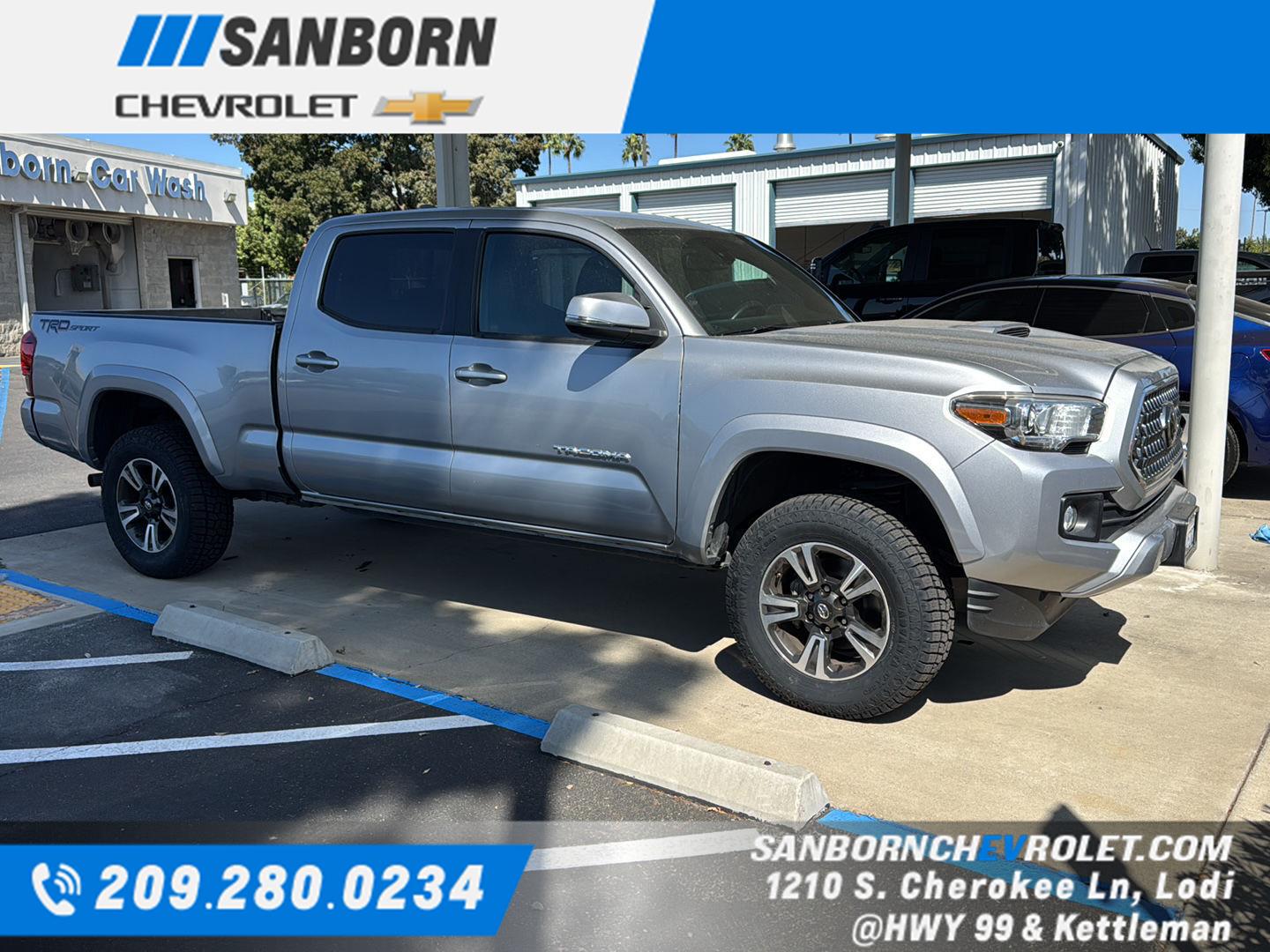 Silver Sky Metallic 2019 Toyota Tacoma Pickup Truck 4X2 Automatic