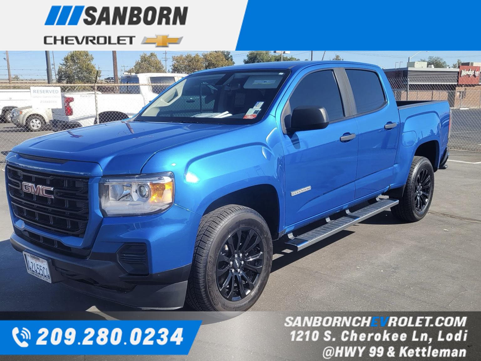 Dynamic Blue Metallic 2021 GMC Canyon Pickup Truck 4X2 8-Speed Automatic