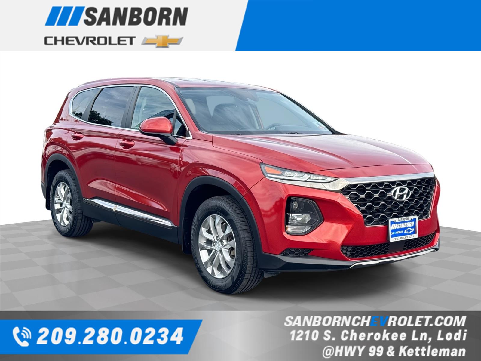 Lava Orange 2019 Hyundai Santa Fe 2.4L SE AWD SUV / Crossover All-Wheel Drive Automatic