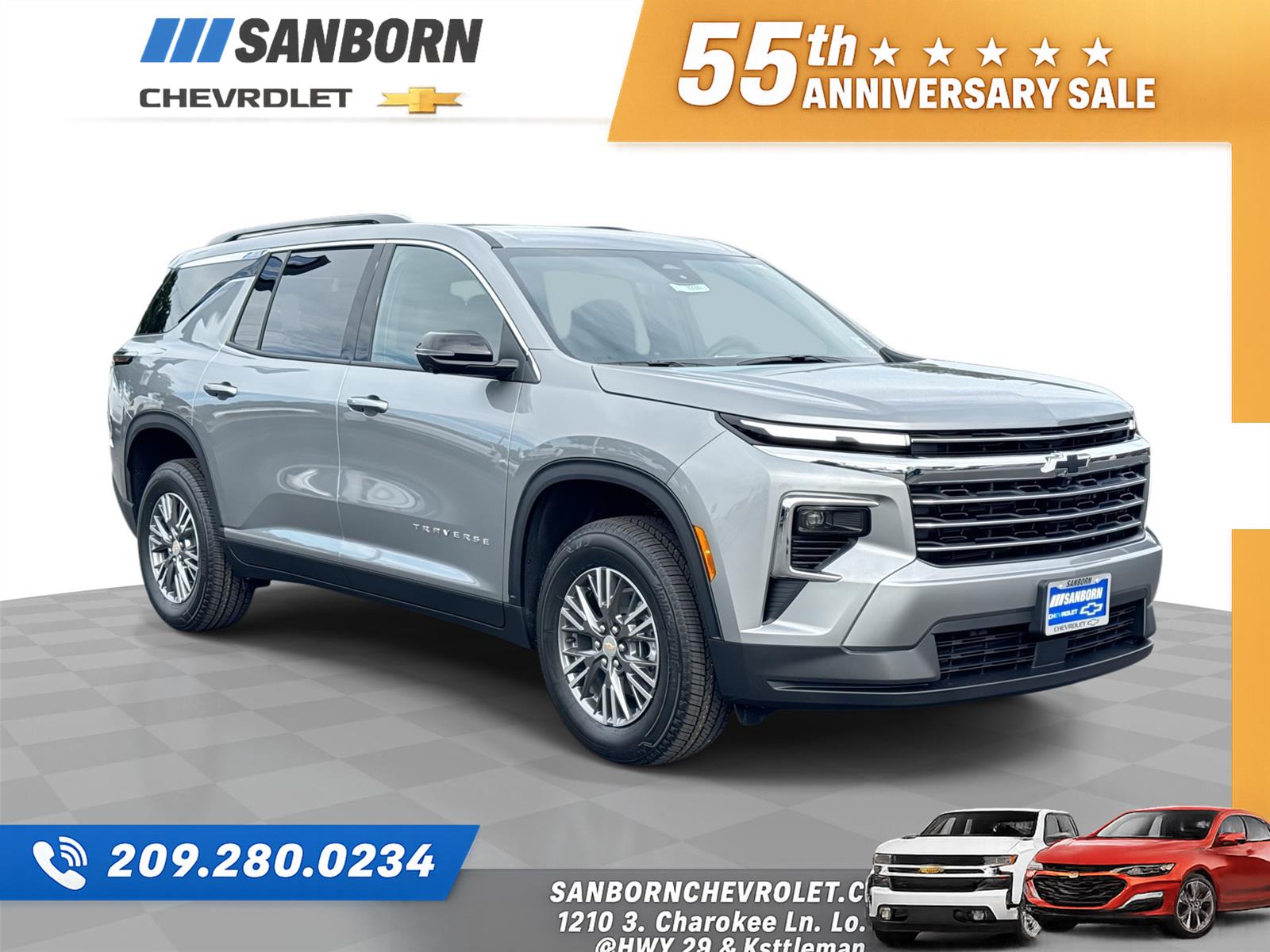 Sterling Gray Metallic 2026 Chevrolet Traverse SUV / Crossover Four-Wheel Drive 8-Speed Automatic