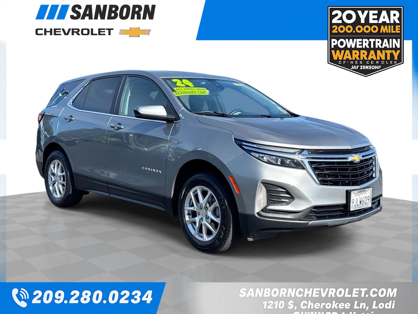Sterling Gray Metallic 2024 Chevrolet Equinox SUV / Crossover Four-Wheel Drive 6-Speed Automatic Overdrive