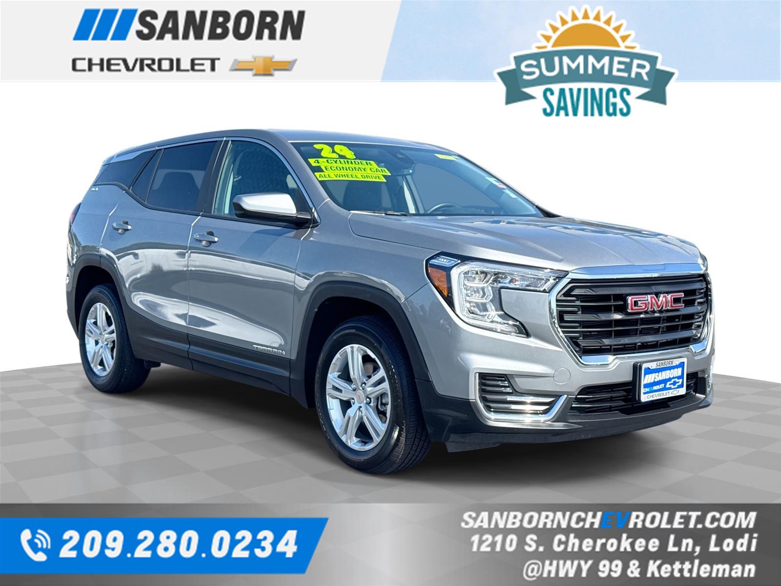 Sterling Metallic 2024 GMC Terrain SUV / Crossover All-Wheel Drive 9-Speed Automatic Overdrive