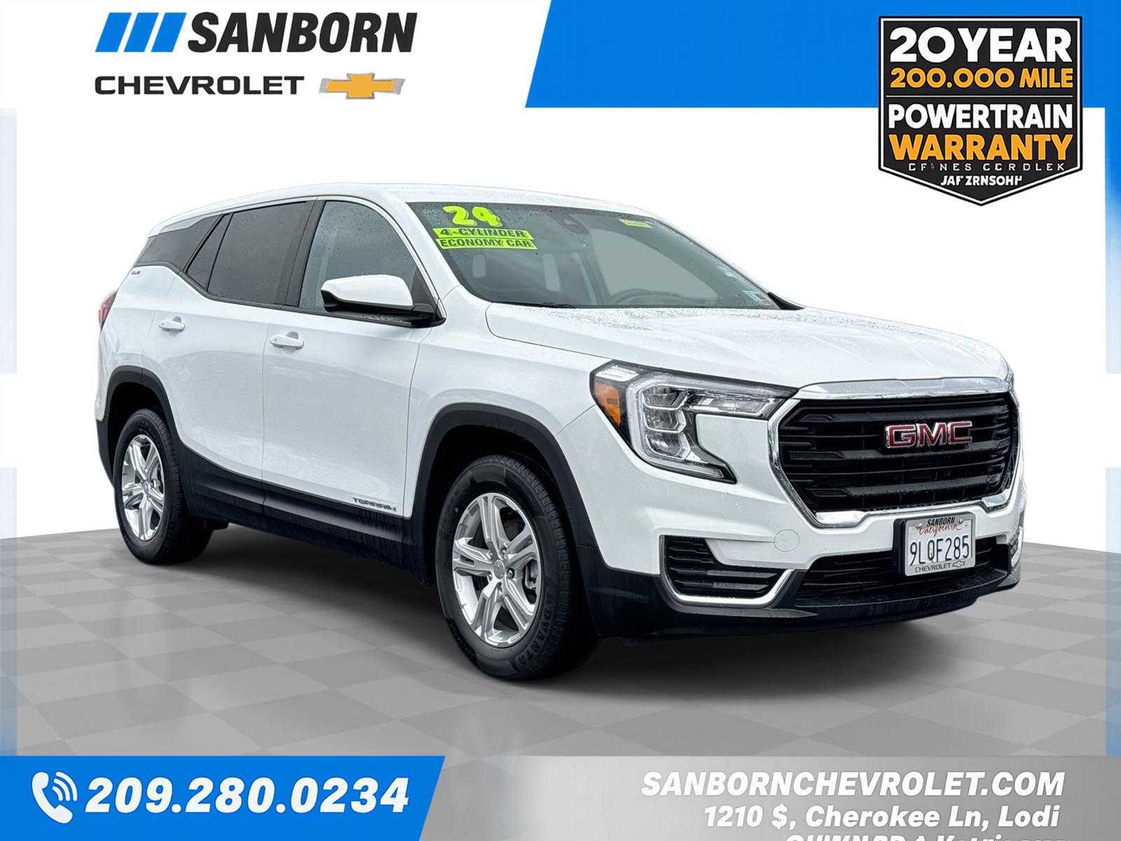 Summit White 2024 GMC Terrain SUV / Crossover Front-Wheel Drive 9-Speed Automatic Overdrive