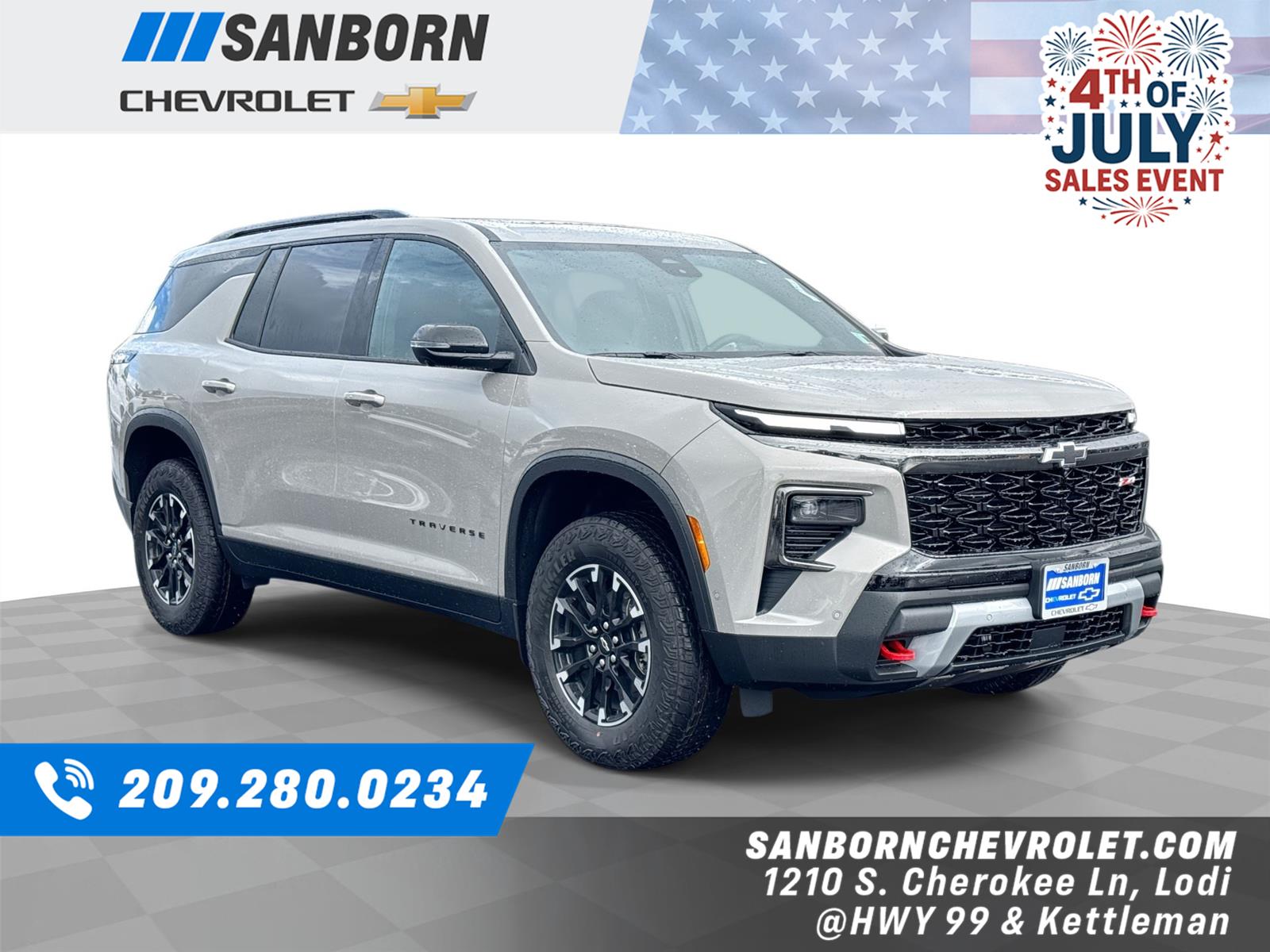 Sandstone Gray 2026 Chevrolet Traverse SUV / Crossover Four-Wheel Drive 8-Speed Automatic