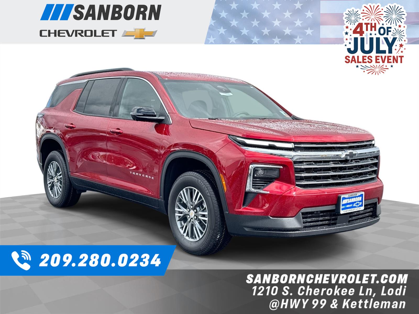 Radiant Red Tintcoat 2026 Chevrolet Traverse SUV / Crossover Four-Wheel Drive 8-Speed Automatic