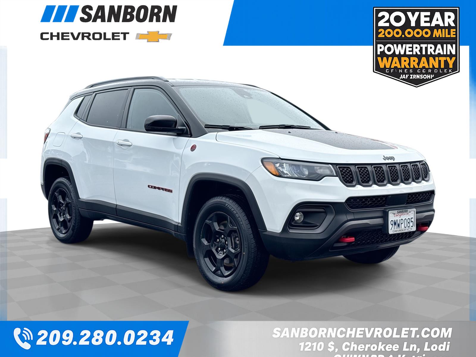 Bright White Clearcoat 2023 Jeep Compass SUV / Crossover Four-Wheel Drive 8-Speed Automatic