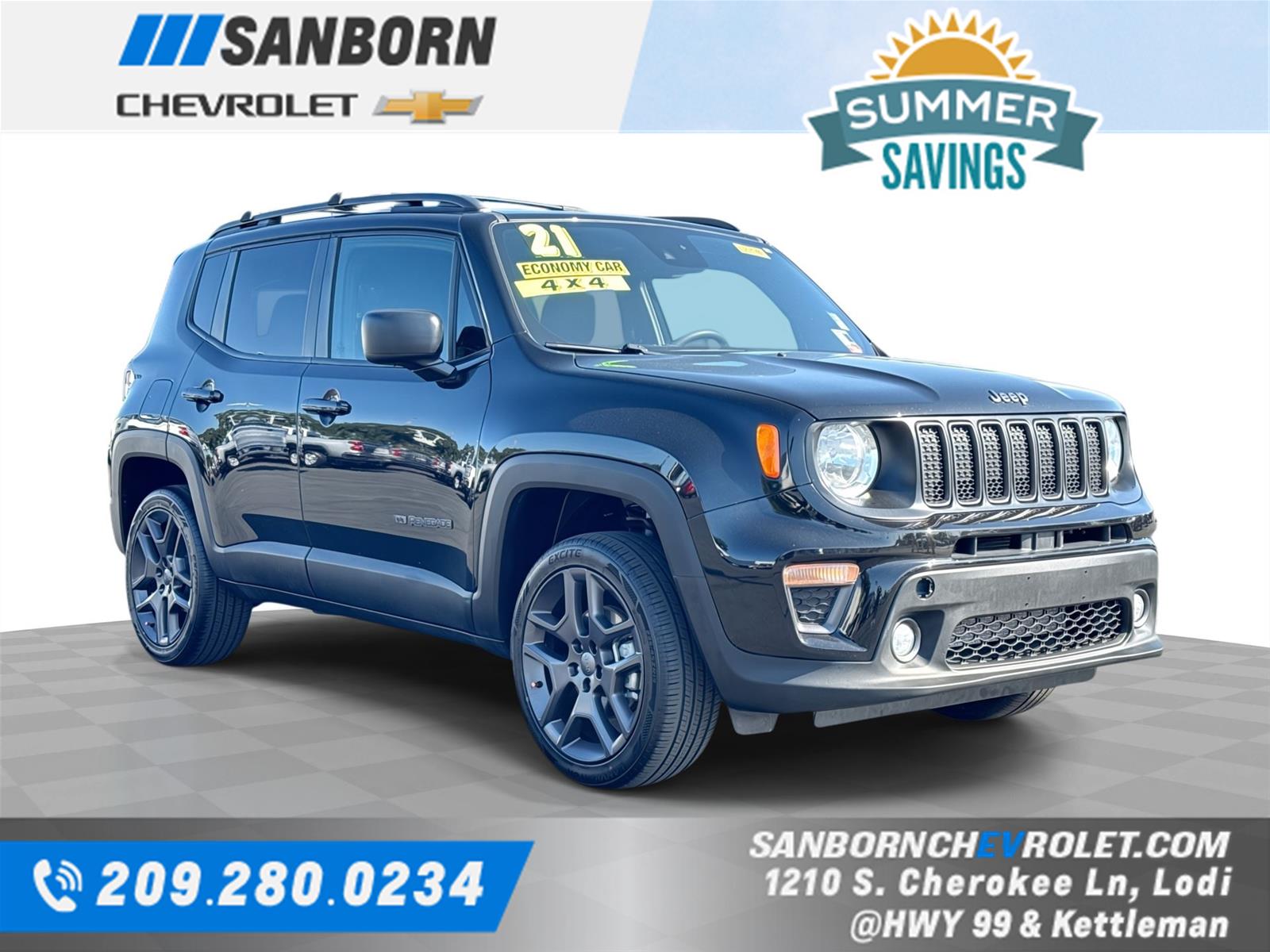Black Clearcoat 2021 Jeep Renegade SUV / Crossover Four-Wheel Drive 9-Speed Automatic